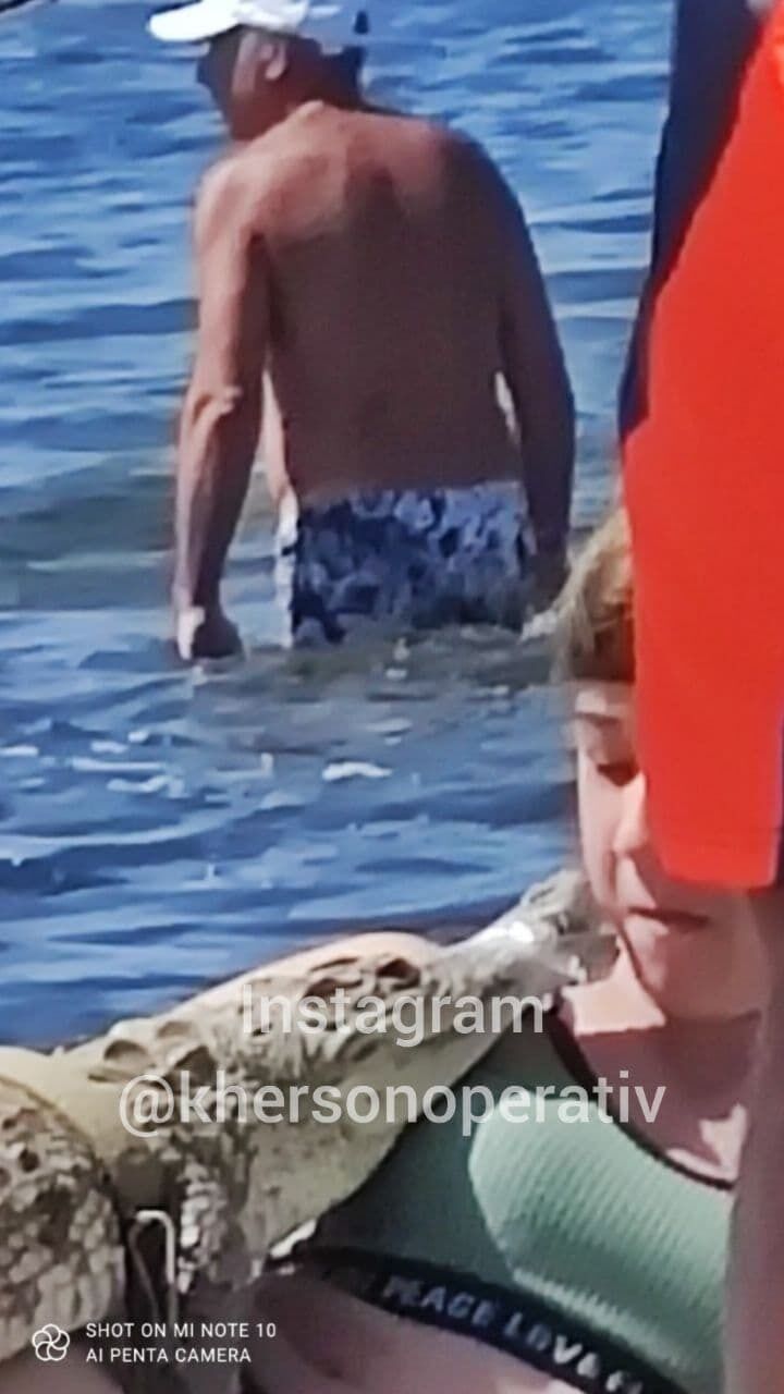 Крокодил на украинском пляже