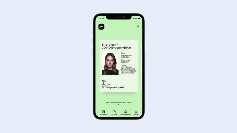 COVID-сертификат на портале Дія dqxikeidqxitkant