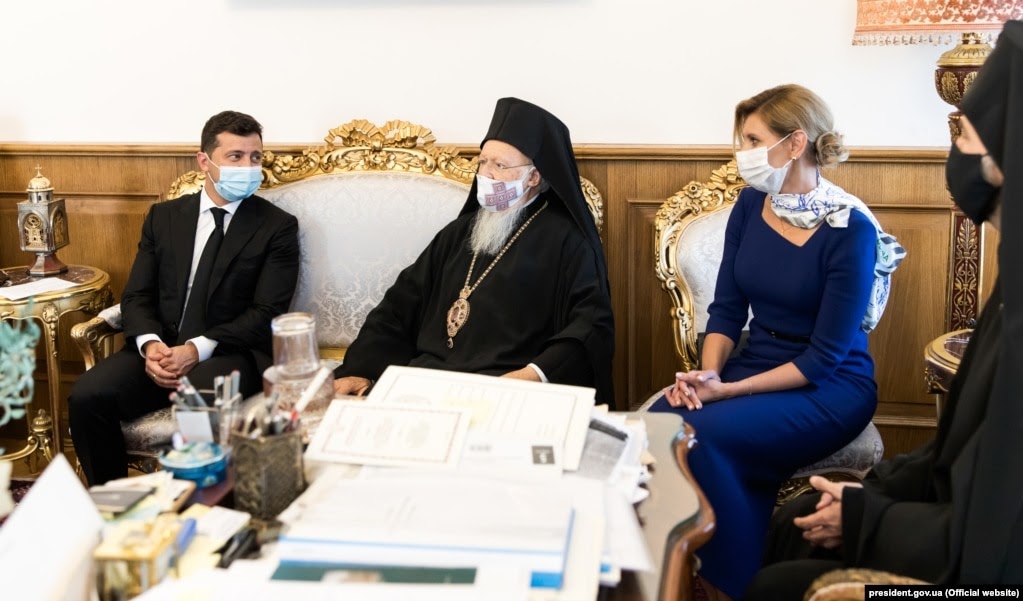 Під час зустрічі президента України Володимира Зеленського і Вселенського патріарха Варфоломія. Константинополь/Стамбул (Туреччина), 16 жовтня 2020 року dqxikeidqxitkant