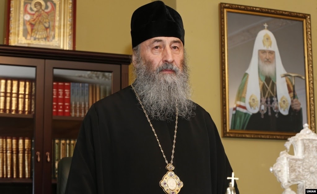 Голова УПЦ (Московського патріархату) митрополит Онуфрій (Березовський) у своїй резиденції в Києво-Печерській лаврі. А на стіні – портрет Московського патріарха Кирила, глави Російської православної церкви. Київ, 4 січня 2017 року