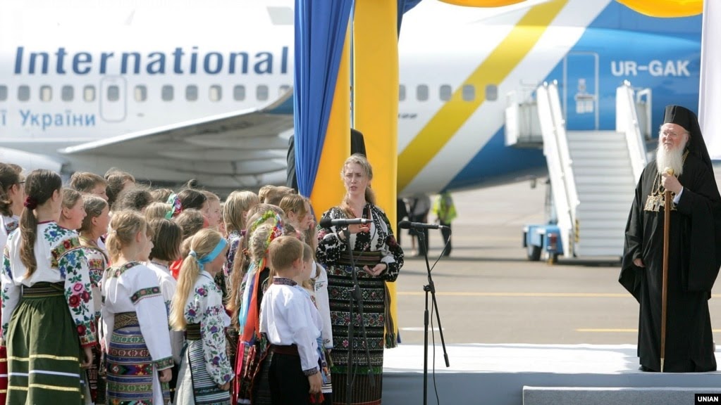 Вселенський патріарх Варфоломій I під час візиту до України. Київ, 25 липня 2008 року