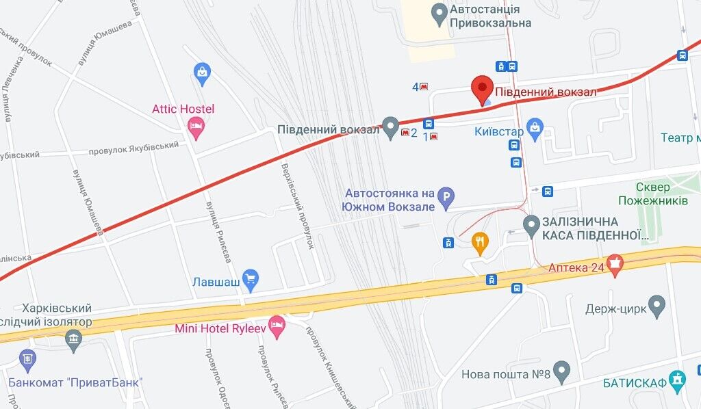 Инцидент произошел недалеко от Южного вокзала в Харькове