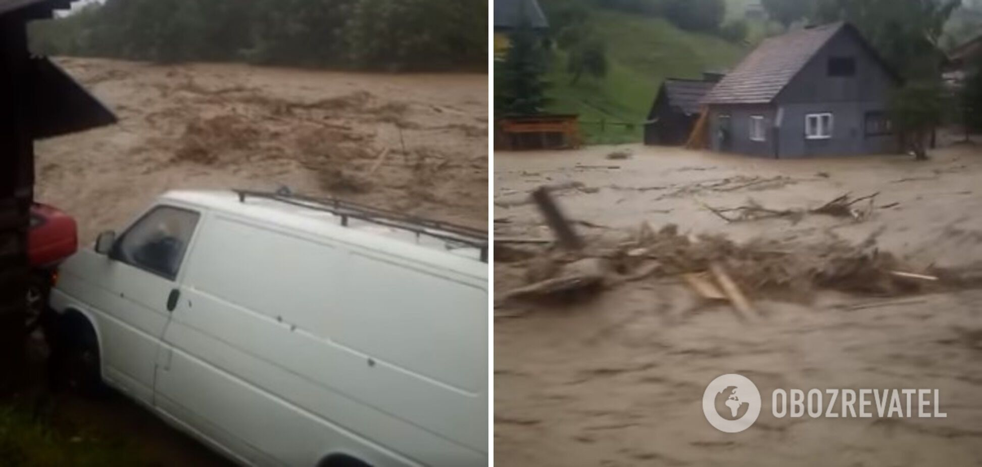 Во время паводка на Раховщине