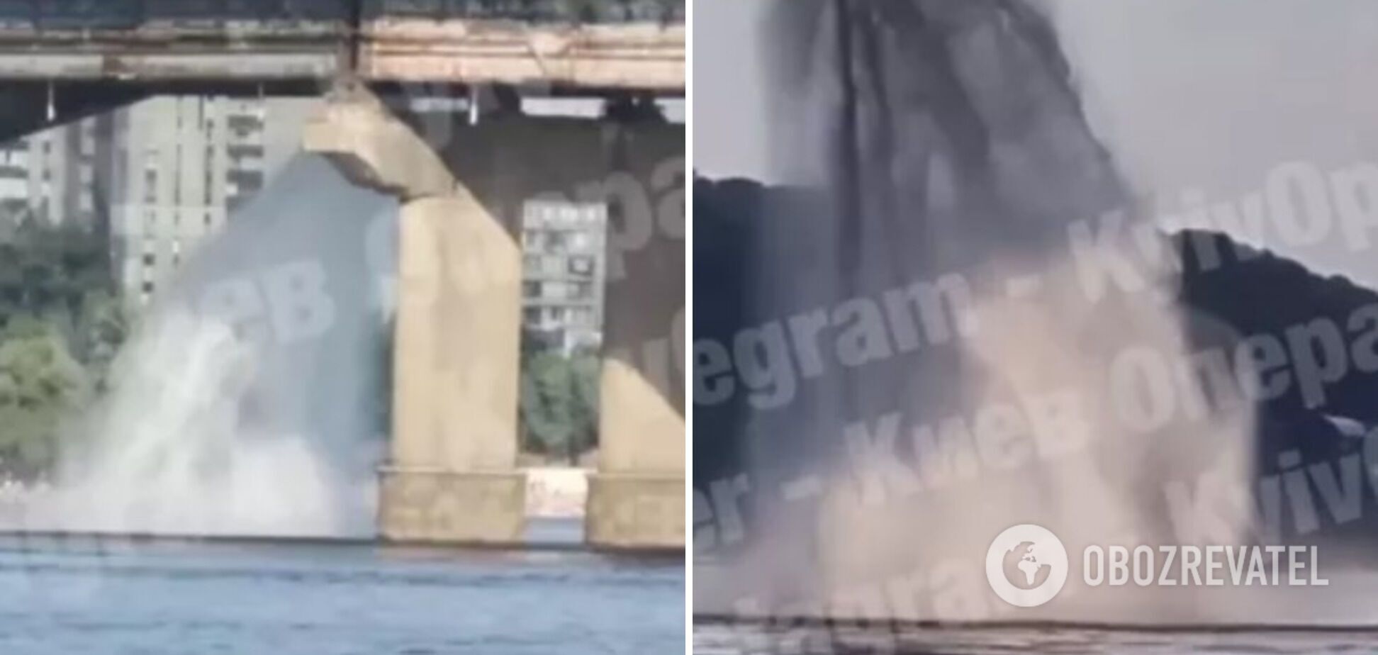 Прорыв трубы на мосту Патона 11 июля dqxikeidqxitkant