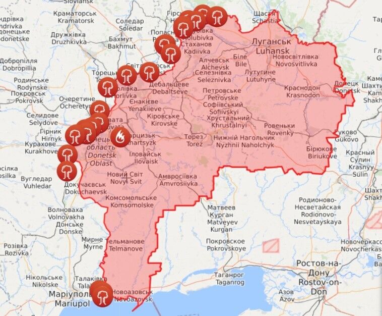 Карта войны на Донбассе dqxikeidqxitkant