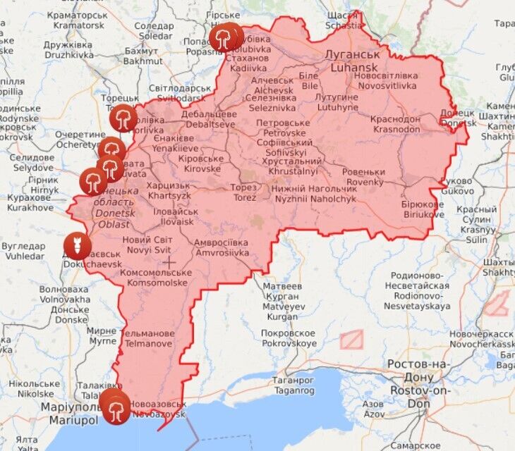 Карта войны на Донбассе dqxikeidqxidant