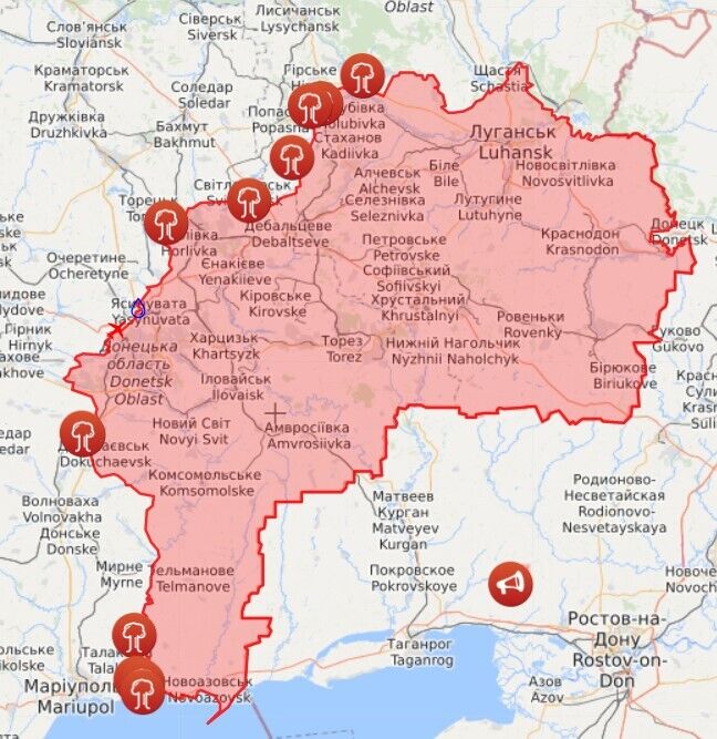 Карта войны на Донбассе dqxikeidqxitkant