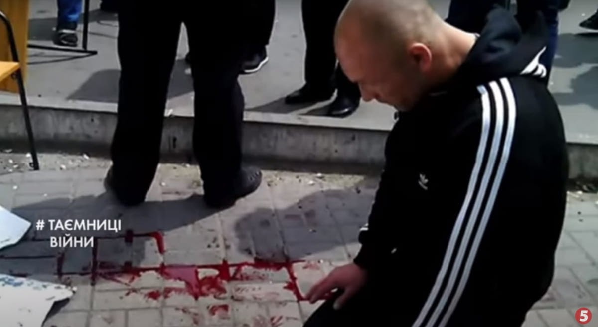 Пленный боевик, Мариуполь, 2014