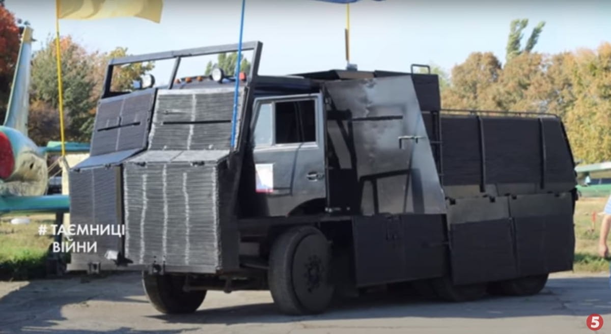 Самодельный броневик полка " Азов"