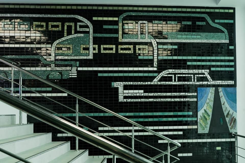 Отреставрированные советские мозаики.