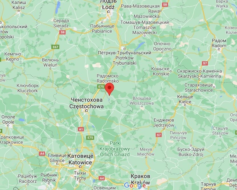 Авария произошла между Радомско и Гидле.