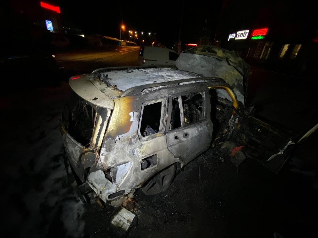 Пострадавшая машина.