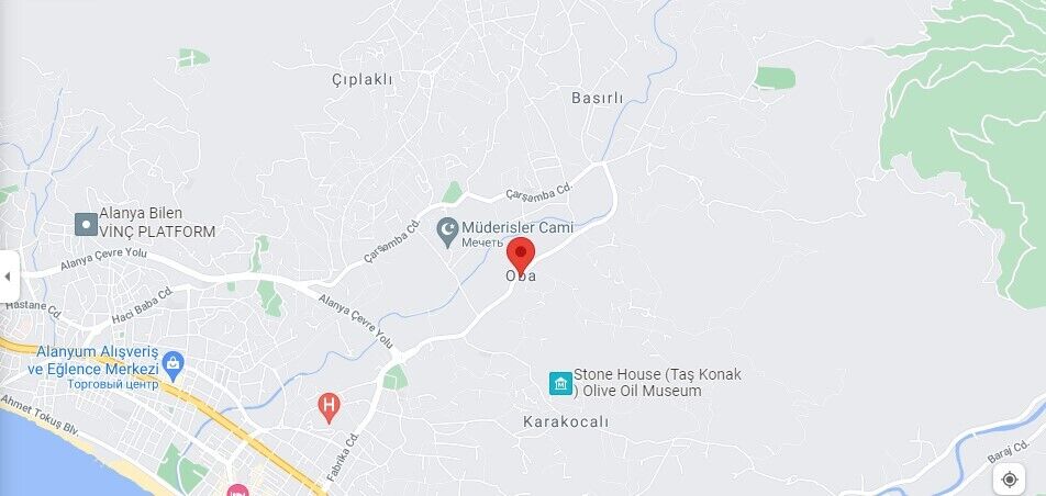 Где находится район Оба в Аланье