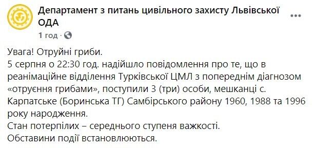 скриншот сообщения