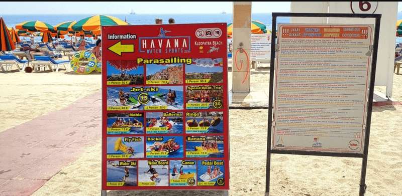 Цены на водные развлечения в Турции кусаются