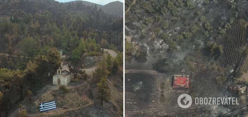 Последствия пожаров в Греции