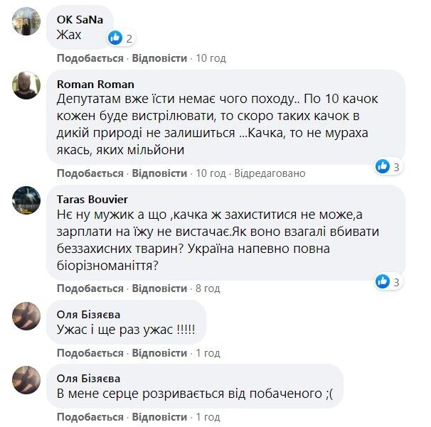 Реакция пользователей