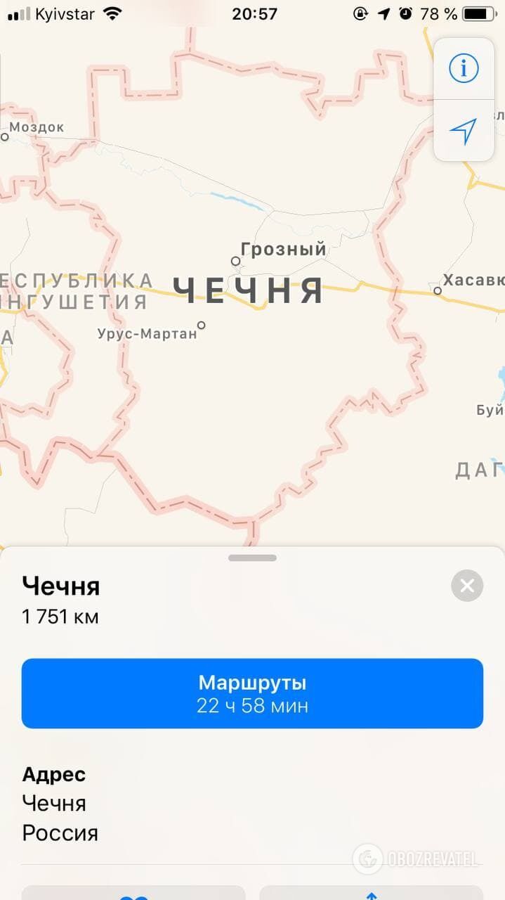 Чечня на картах