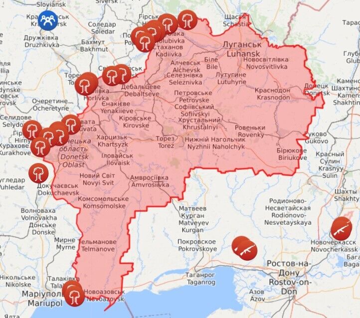 Карта войны на Донбассе dqxikeidqxiqqeant