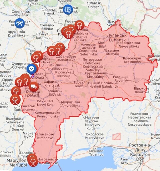 Карта обстрелов на Донбассе dqxikeidqxitkant
