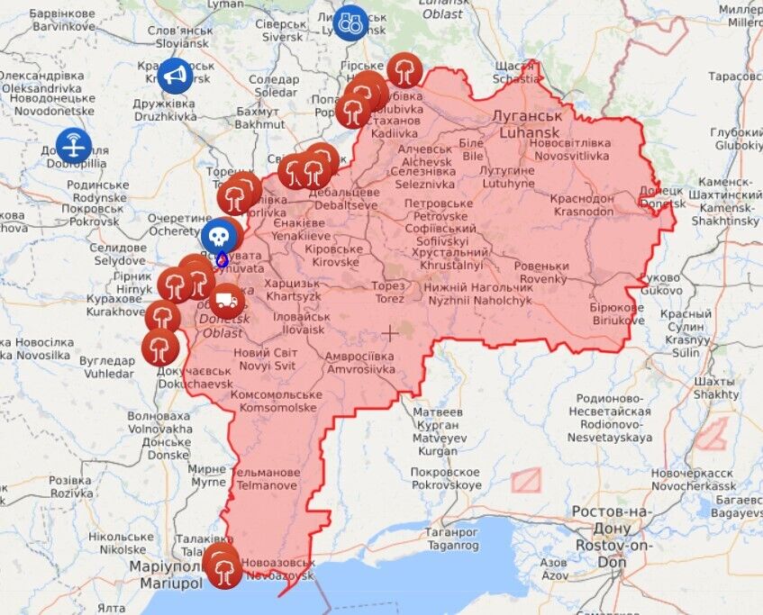 Карта обстрелов на Донбассе dqxikeidqxitkant