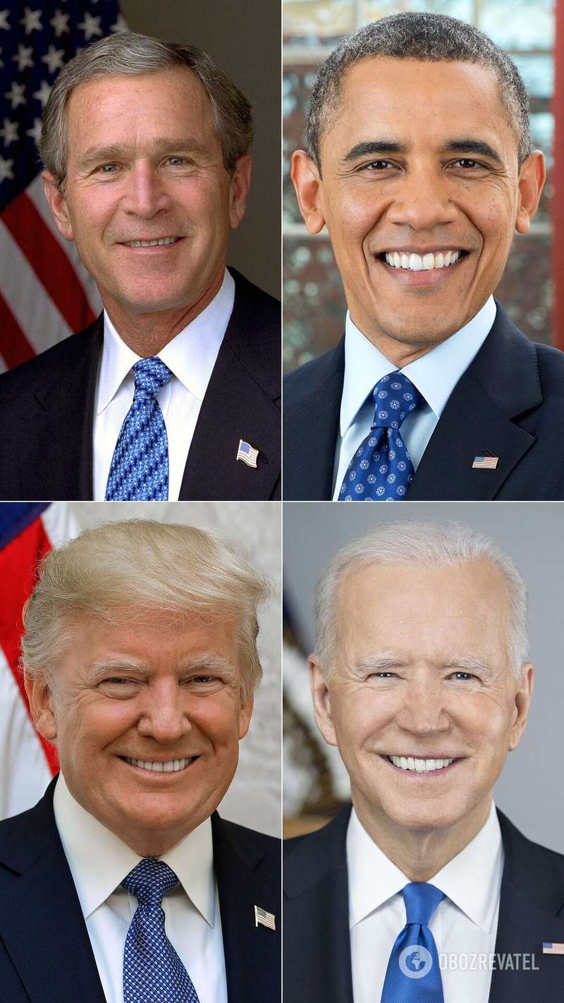 Джордж Буш; Барак Обама; Дональд Трамп; Джо Байден