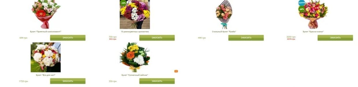 Стоимость цветов в интернет-магазине