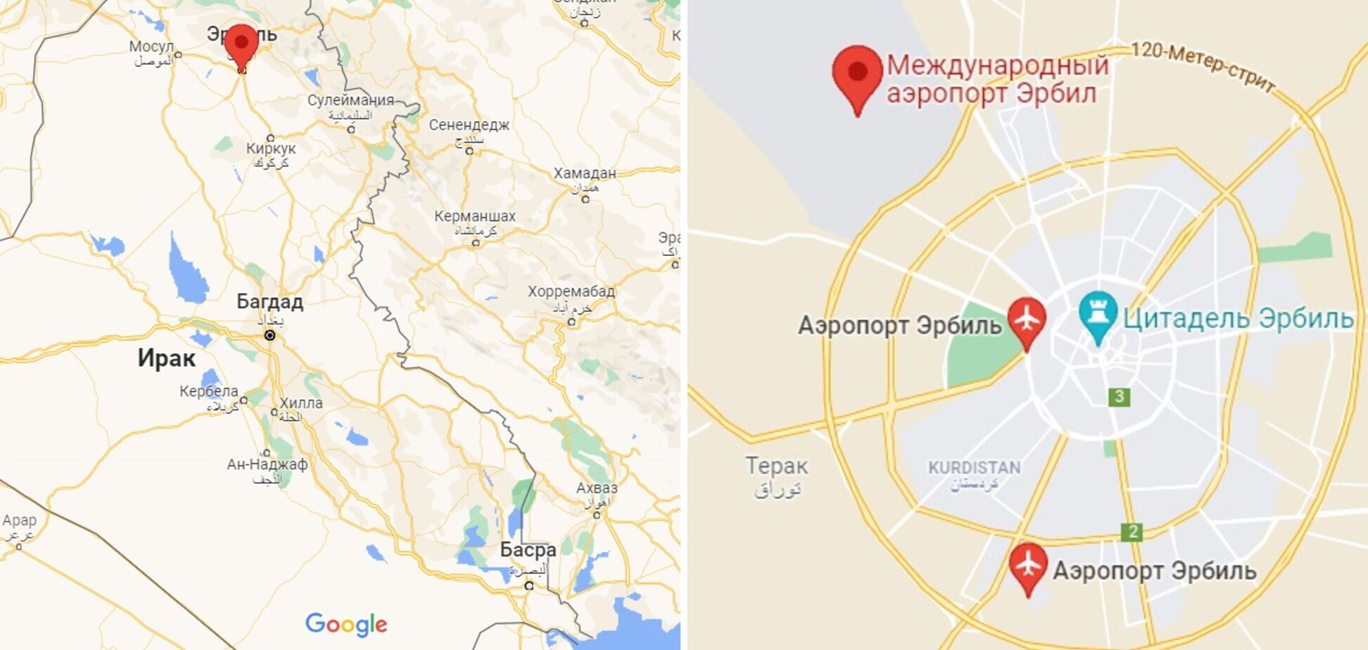 ЧП возле аэропорта в Эрбиле.