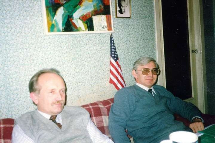 Михайло Бойчишин (справа) і В’ячеслав Чорновіл (зліва)