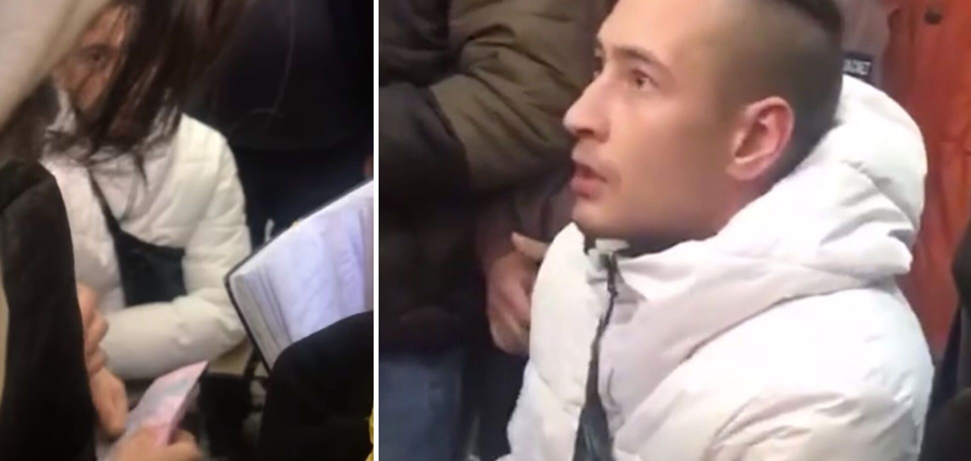 Мужчина в белой куртке раздавал деньги участникам митинга ОПЗЖ dqxikeidqxitkant