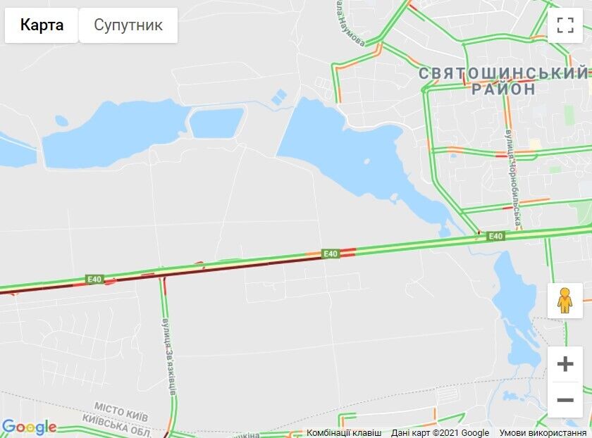 Из-за ДТП на трассе образовалась пробка