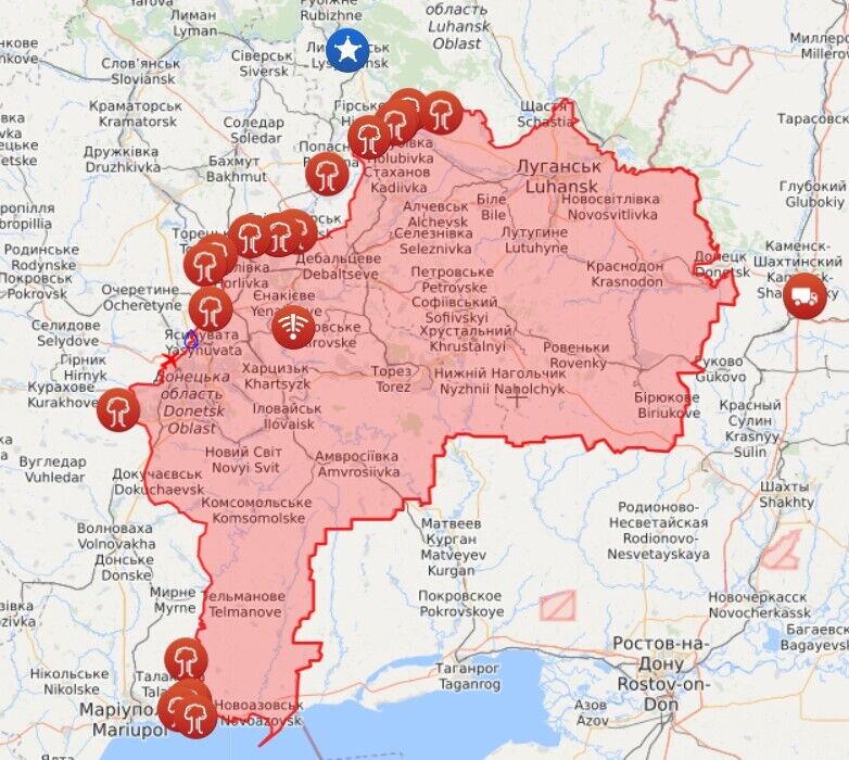 Карта войны на Донбассе dqxikeidqxiqqeant