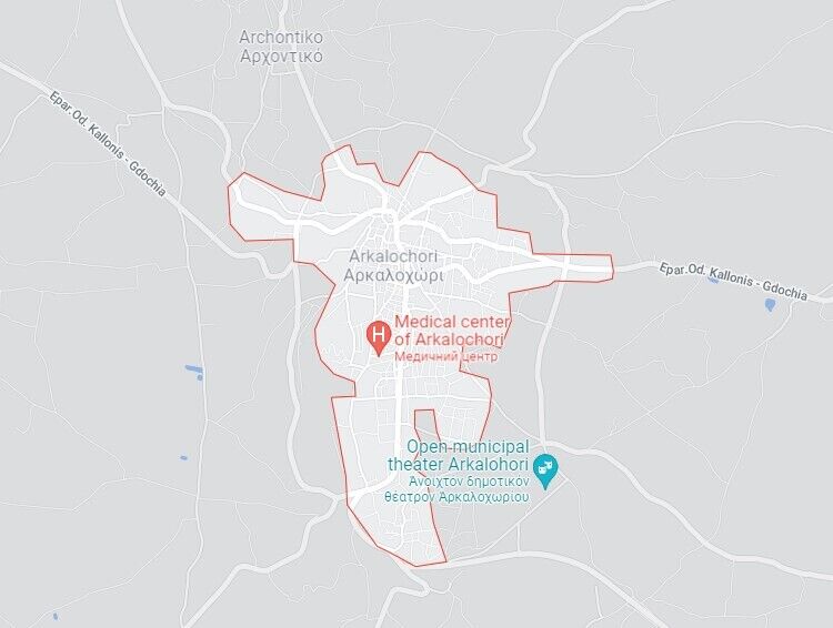Эпицентр землетрясения находился в 4 км к юго-западу Аркалохориона