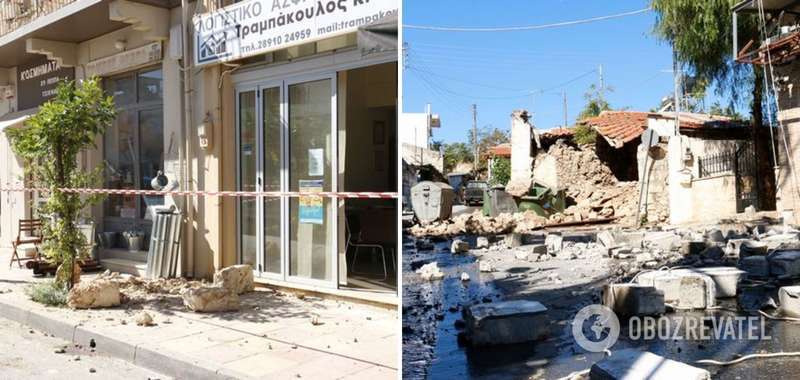 Последствия землетрясений на Крите