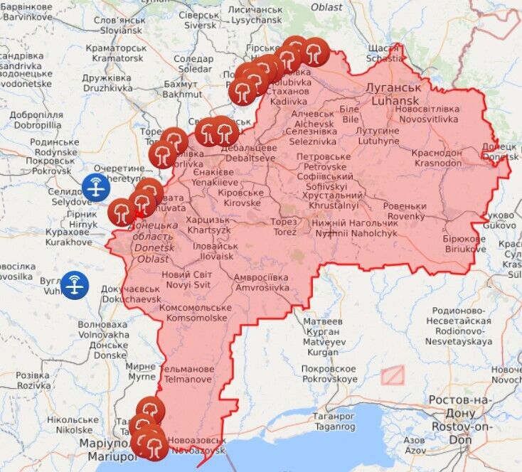 Карта войны на Донбассе dqxikeidqxitkant