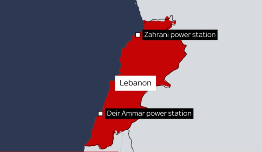ливан, карта, электростанции dqxikeidqxitkant