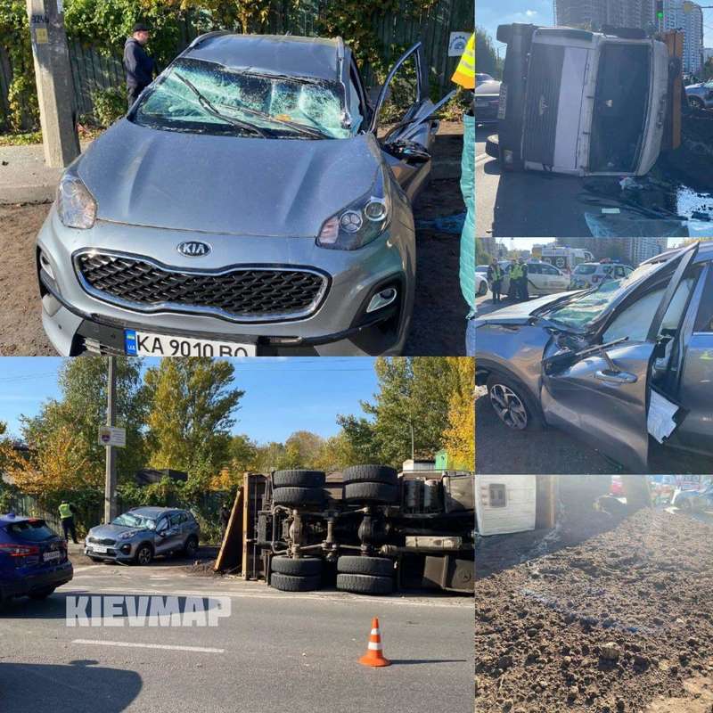ДТП з перекиданням фури у Києві dqxikeidqxiqqeant