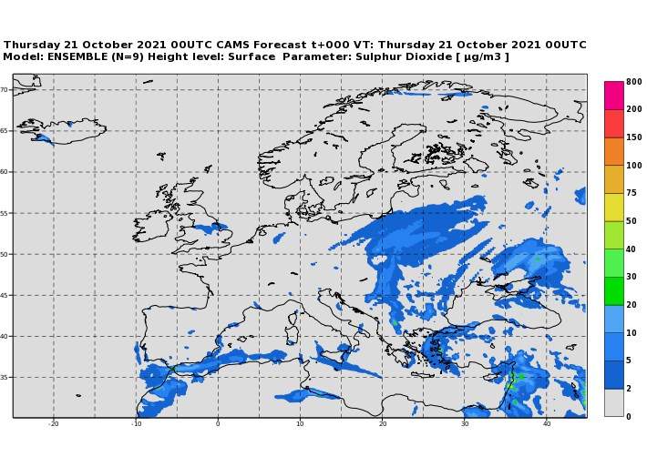Україну накрив газ із вулкану