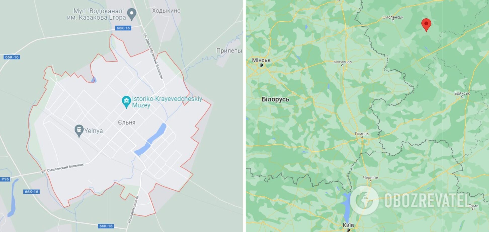 Стяжка техники РФ зафиксирована в городе Ельня Смоленской области