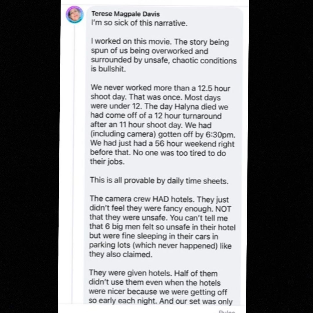 Тереза Магпал Дэвис начала рассказ о съемках фильма "Ржавчина"