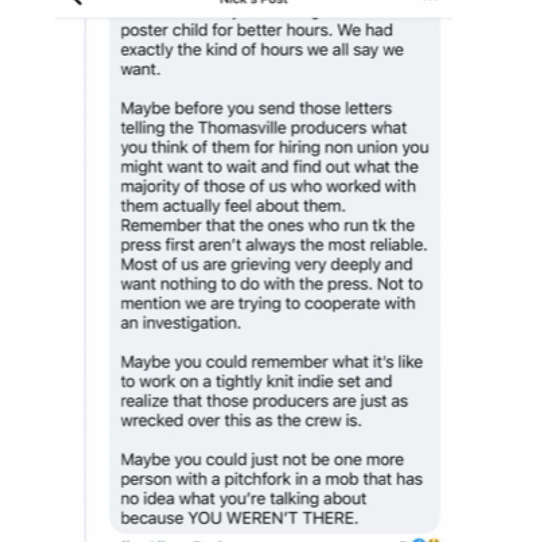 Тереза Магпал Дэвис заканчивает рассказ словами "Вас там не было"