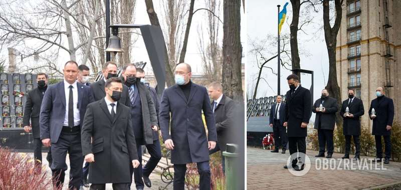 Зеленский, Ермак, Шмыгаль и Стефанчук возложили цветы на аллее Героев Небесной сотни dqxikeidqxitkant
