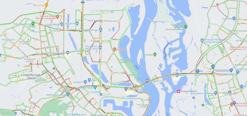 Оболонь и Троещина.
