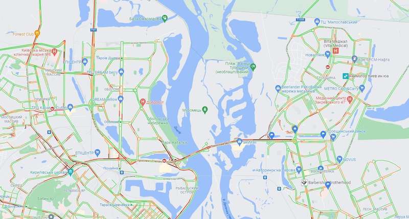 Проспект Романа Шухевича, Оболонь и Троещина.