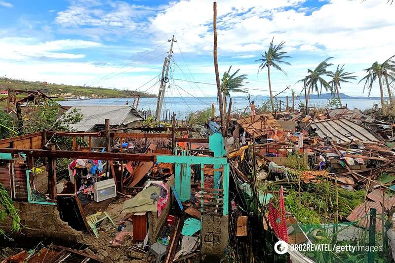 Последствия тайфуна.