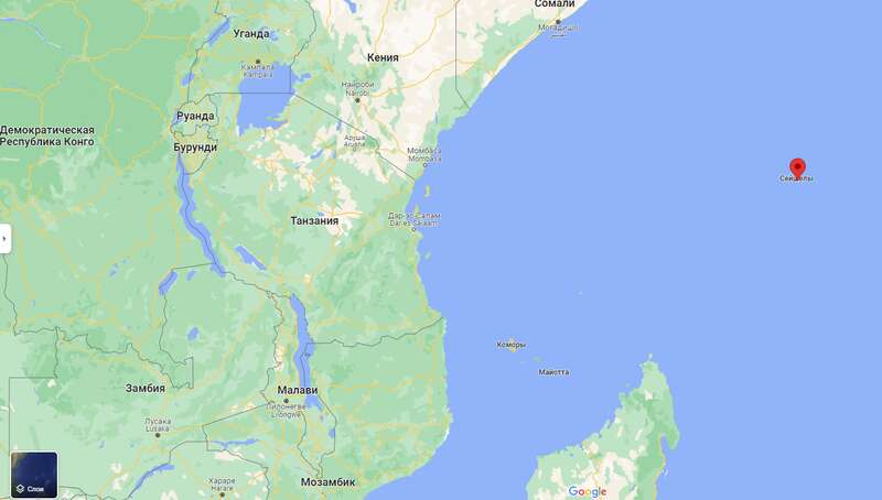 Сейшелы на карте
