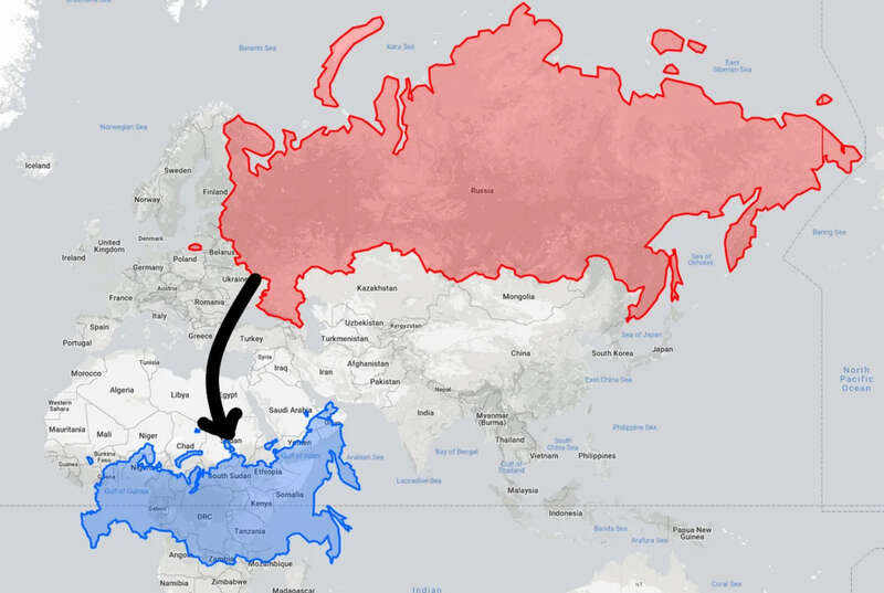 Реальные размеры России, о которых вы не знали dqxikeidqxitkant