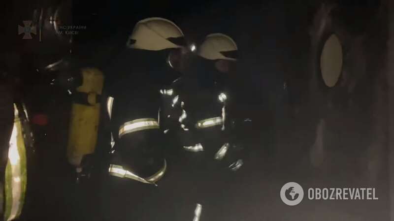 Пожарные на месте инцидента