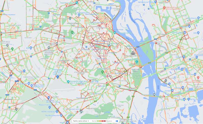 Пробки в Киеве: на каких улицах затруднено движение dqxikeidqxiqqeant