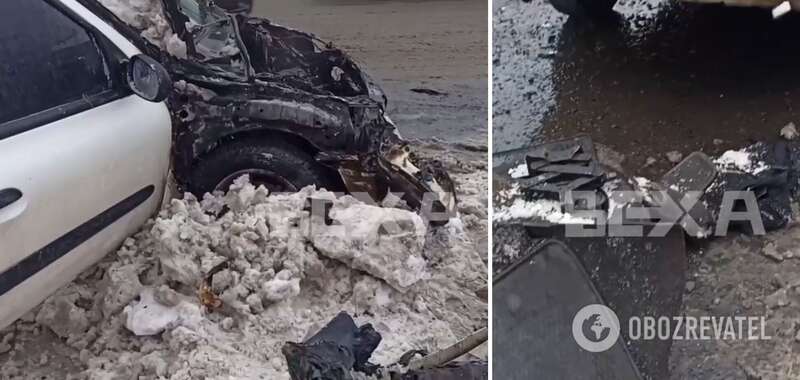 В Харькове посреди улицы взорвался Renault Symbol dqxikeidqxiqqeant